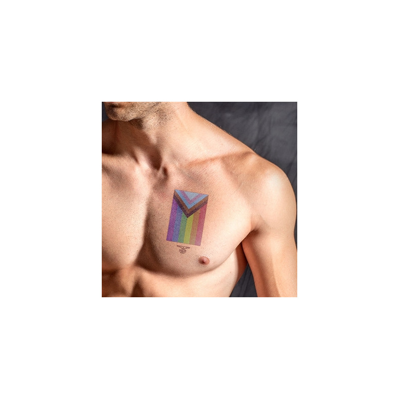 Mr B - Mister B Tatouage éphémère PRIDE FLAG 10 x 10cm